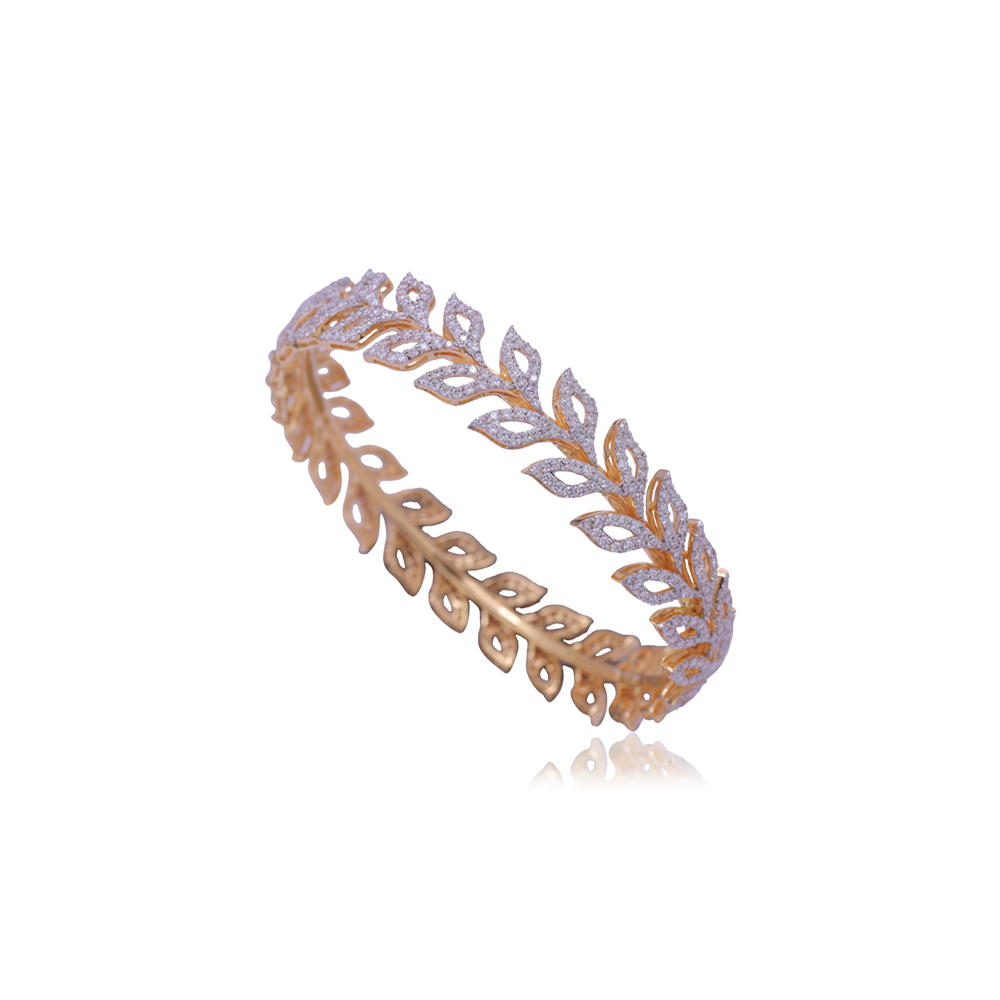 Leaf Diamond Bangle