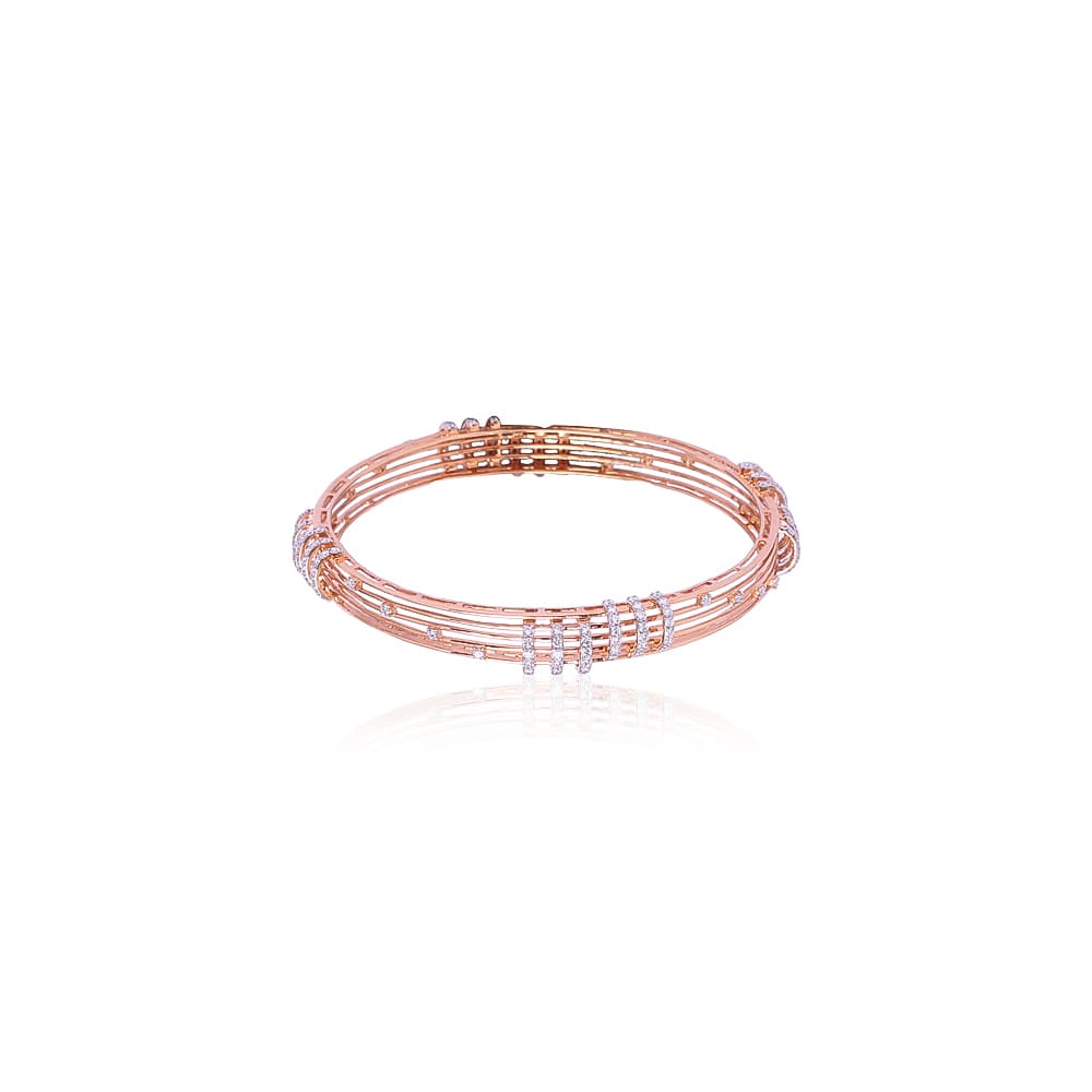 Stunning Geometric Diamond Bangle