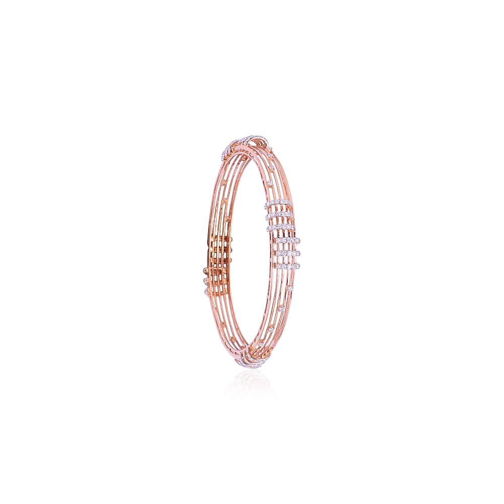 Stunning Geometric Diamond Bangle