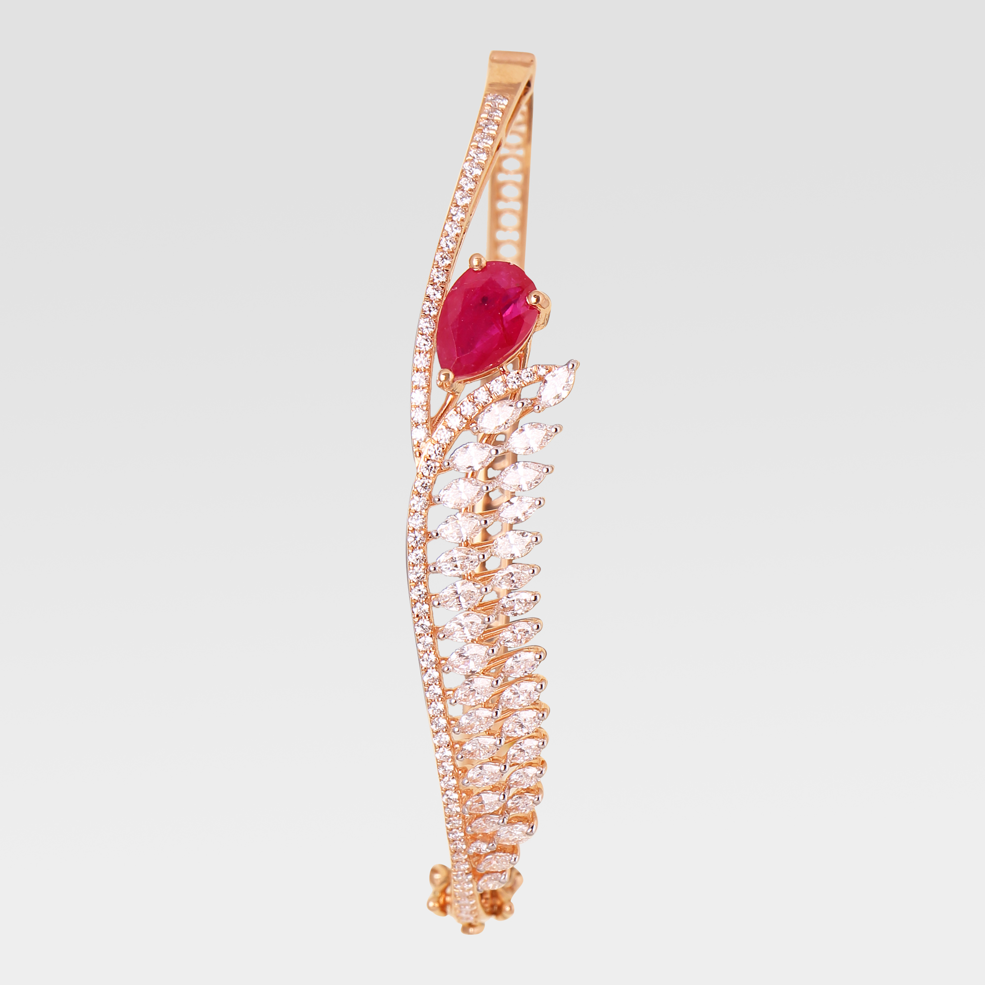 Crimson Radiance Diamond Bracelet