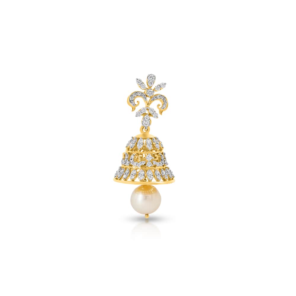 Floral Diamond Jhumkas