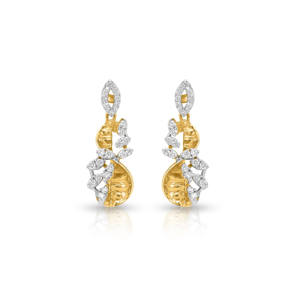 Debossed Diamond Earrings