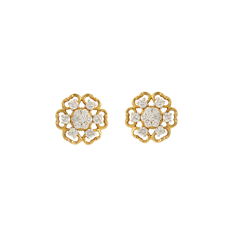 Framed flower Diamond Studs