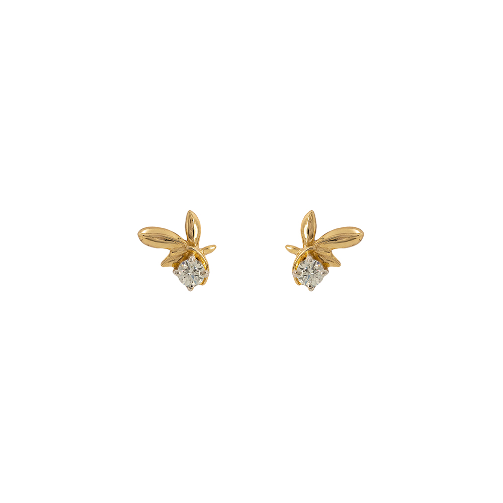 Rose shaped Diamond Studs