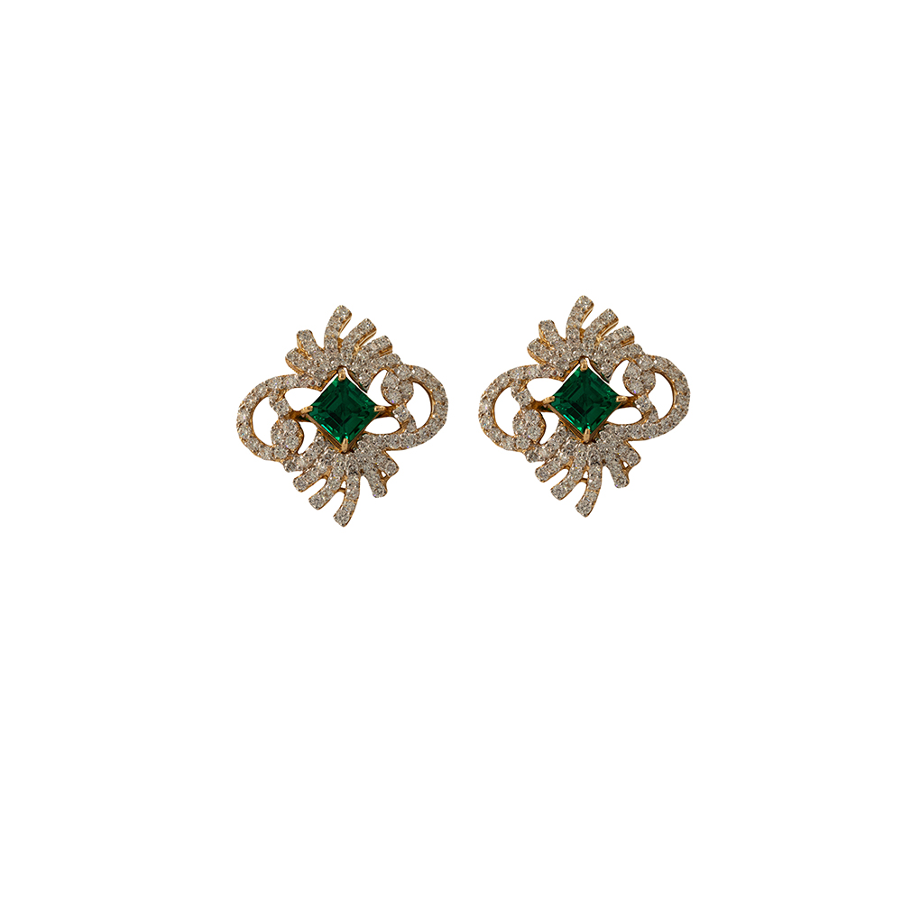 Vintage Cocktail Diamond Studs