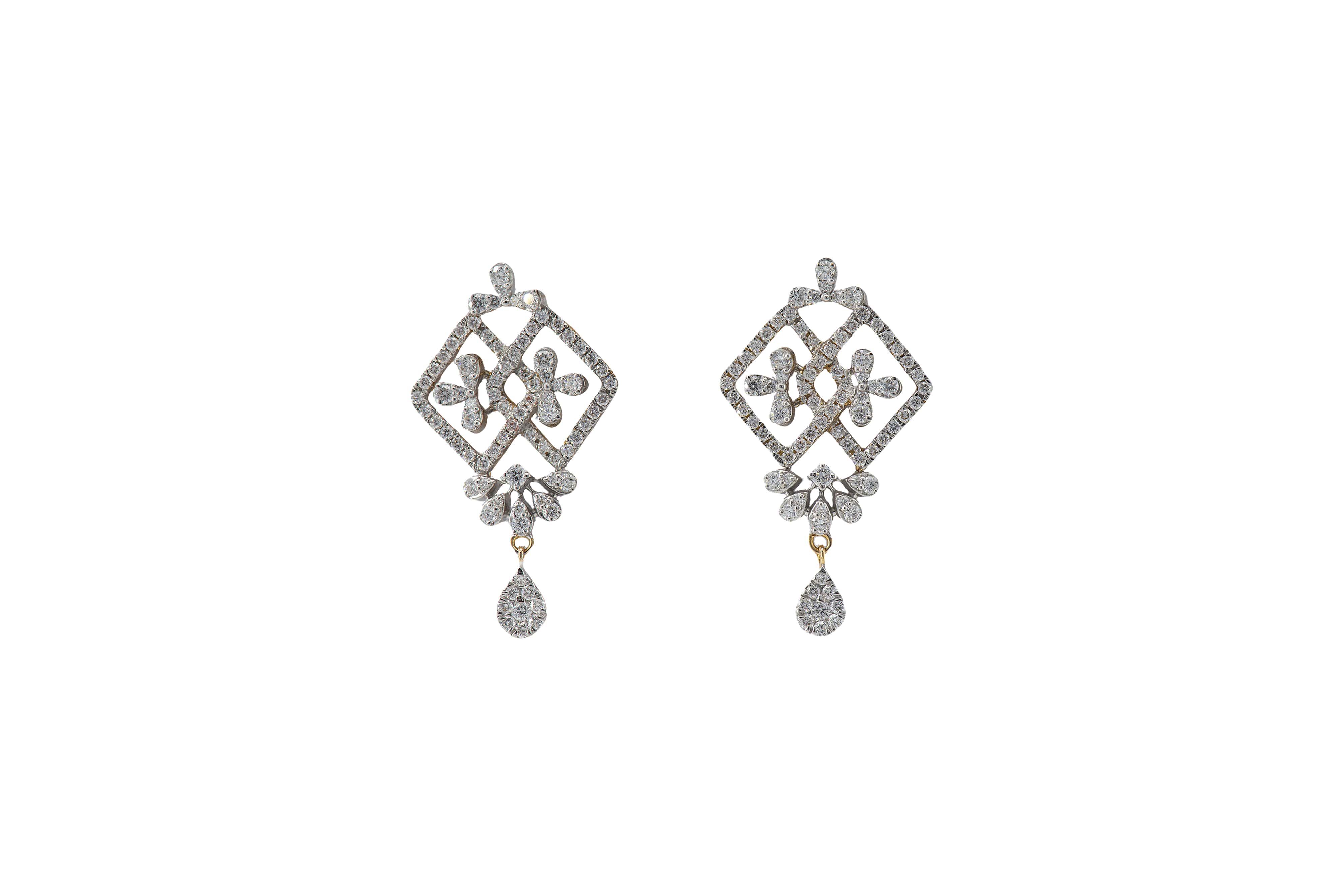 White Gold Diamond Earrings