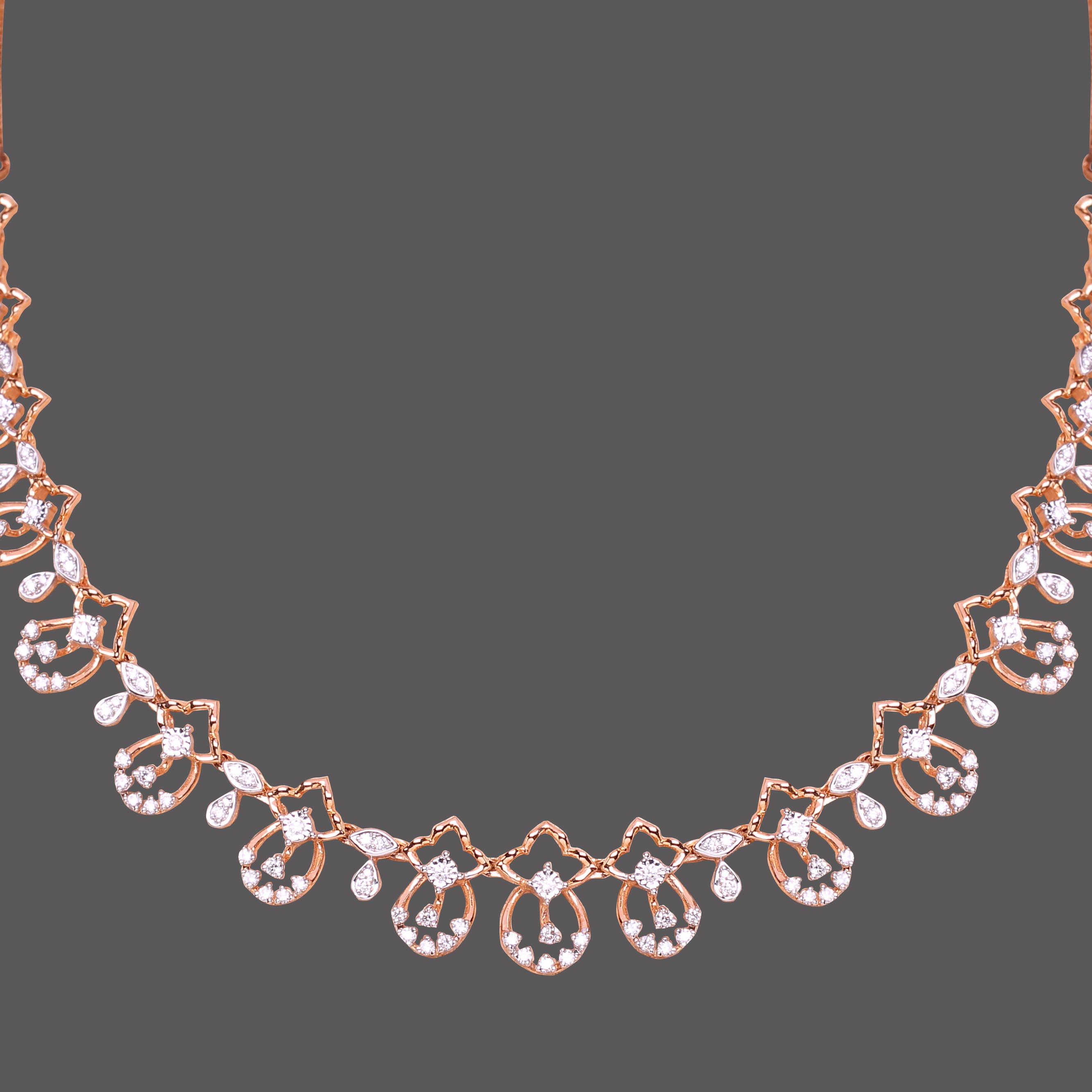 Sparkling Floral Diamond Necklace