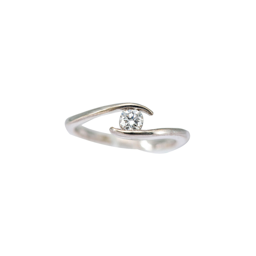 Tension Setting Solitaire Ring