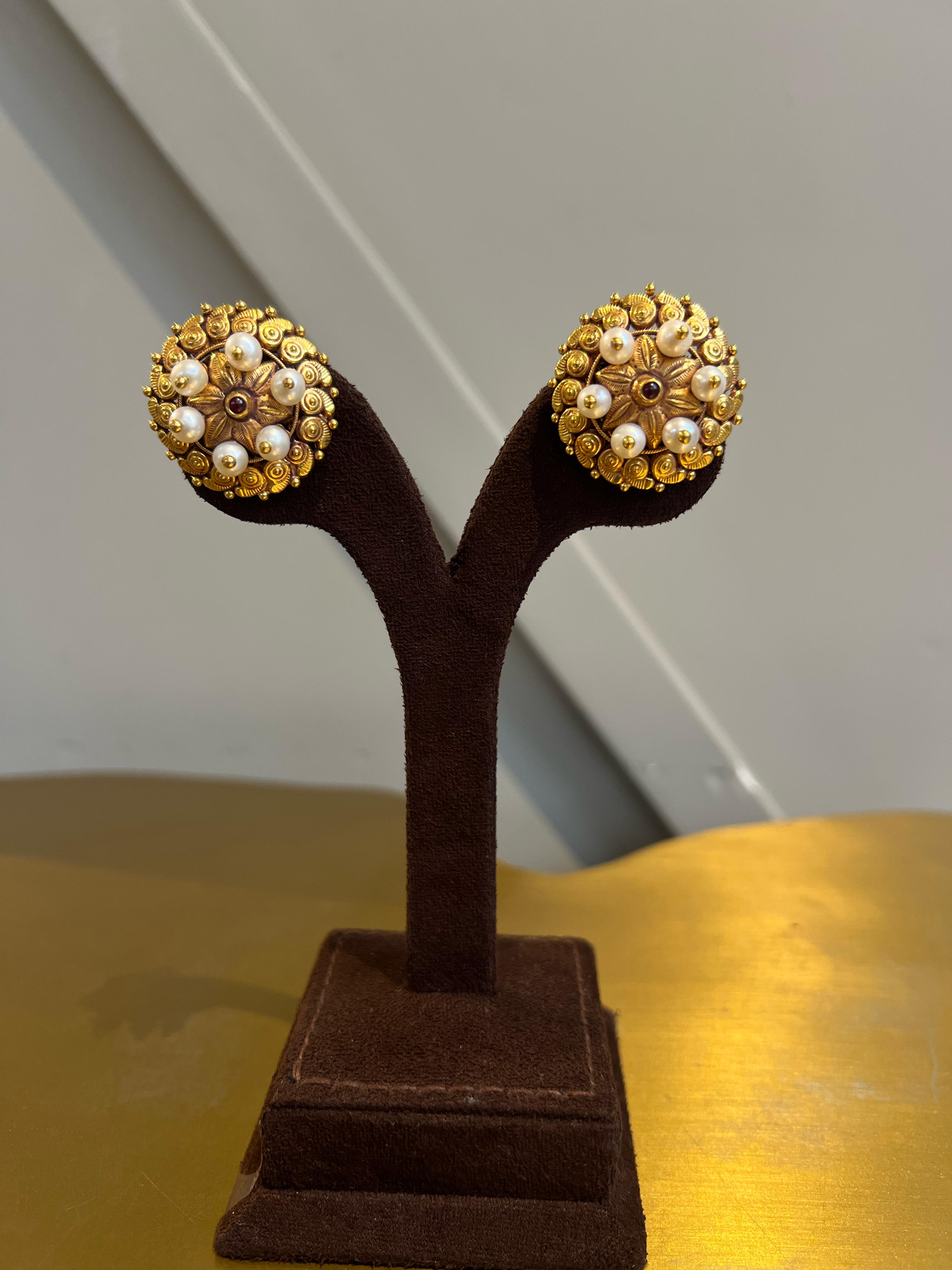 Antique cocktail studs with pearls Antique cocktail studs with pearls