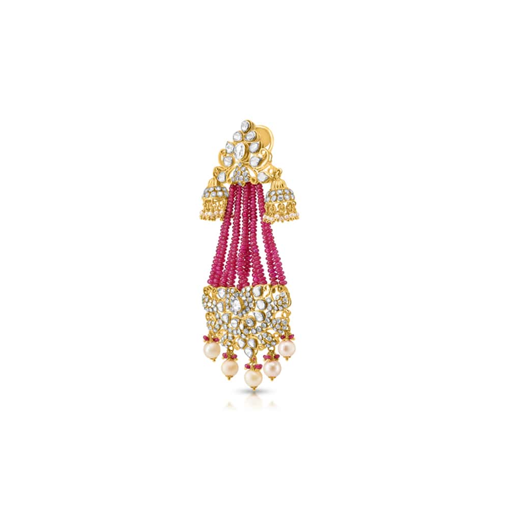 Ruby Polki Jhumki