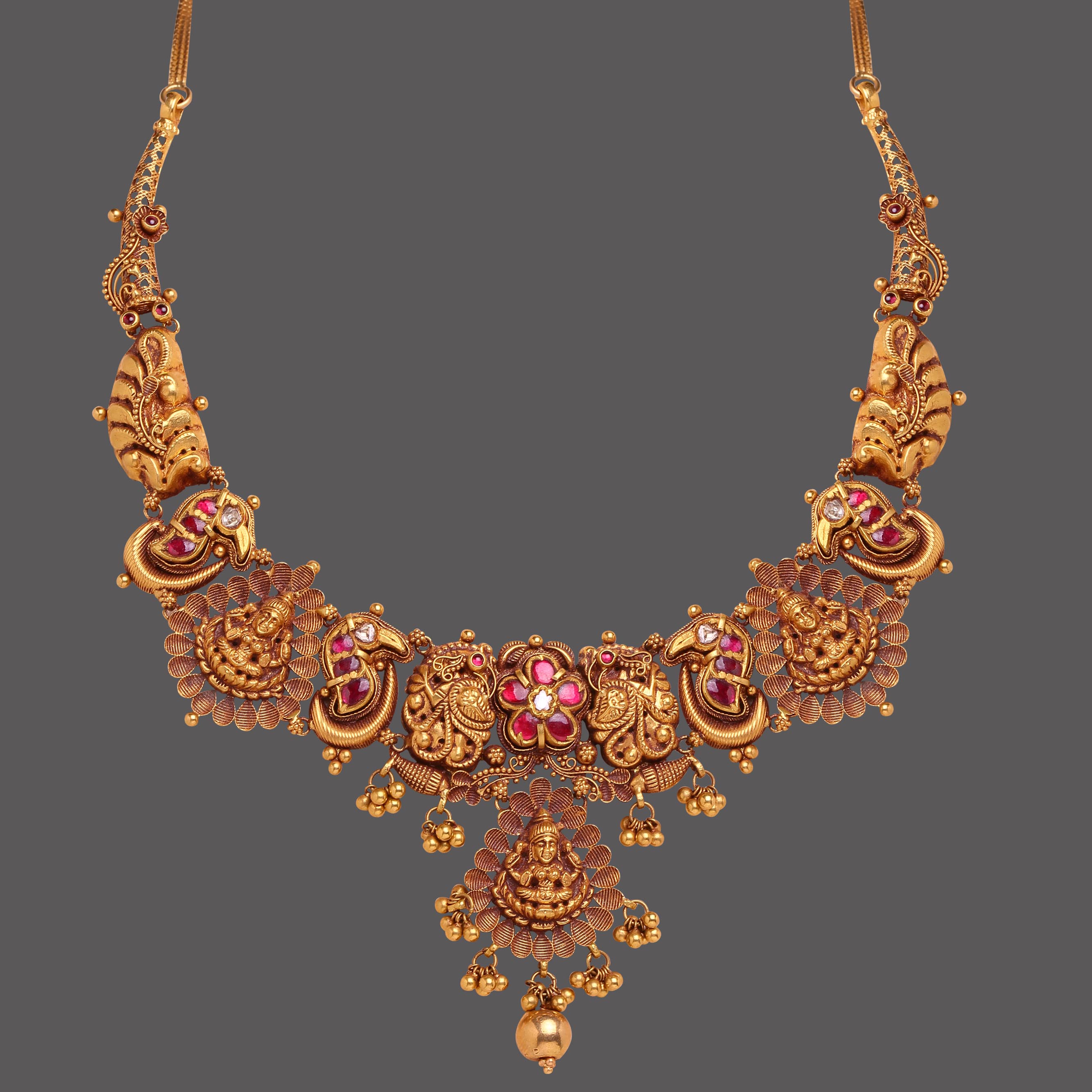 Nakshi Work Gold Necklace