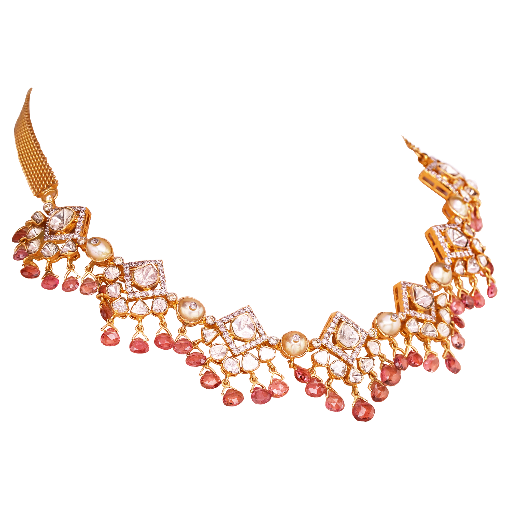 A Fusion of Elegance Polki Necklace