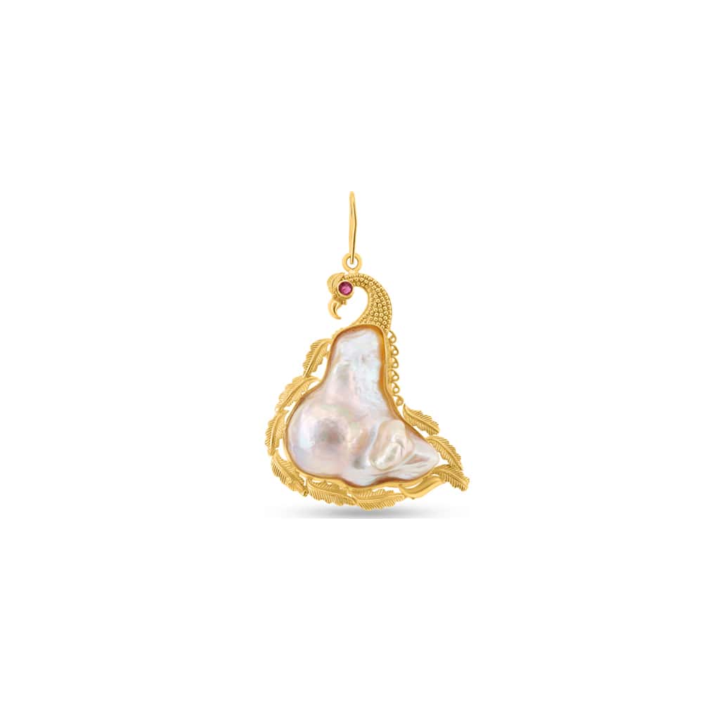 Creative Peacock Baroque Pearl Pendant