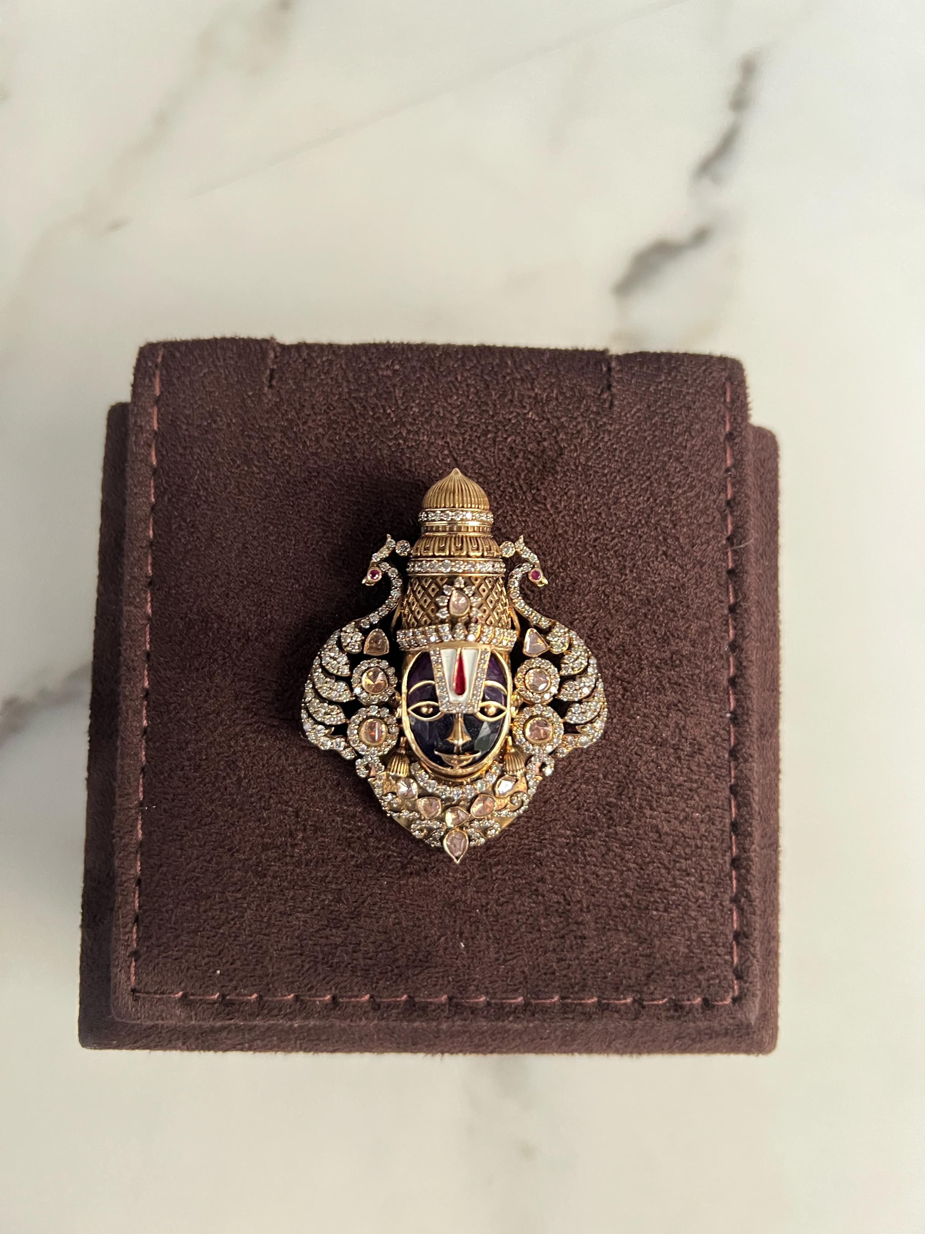 Amethyst Balaji pendant