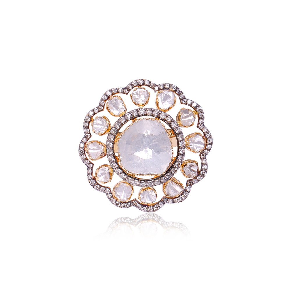 Chunky Polki Diamond Ring