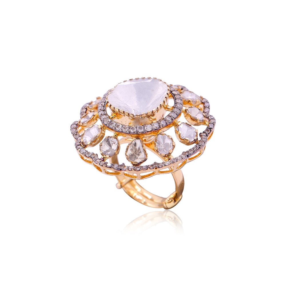 Chunky Polki Diamond Ring