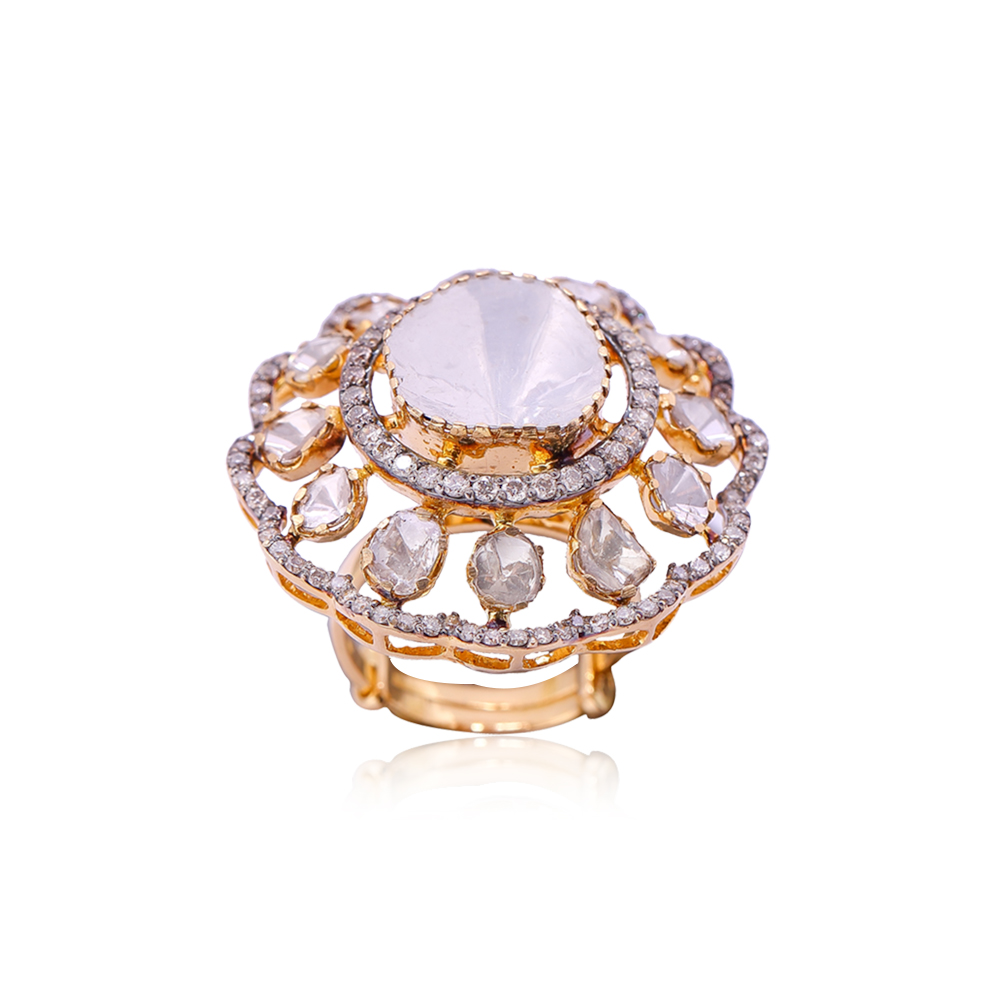 Chunky Polki Diamond Ring