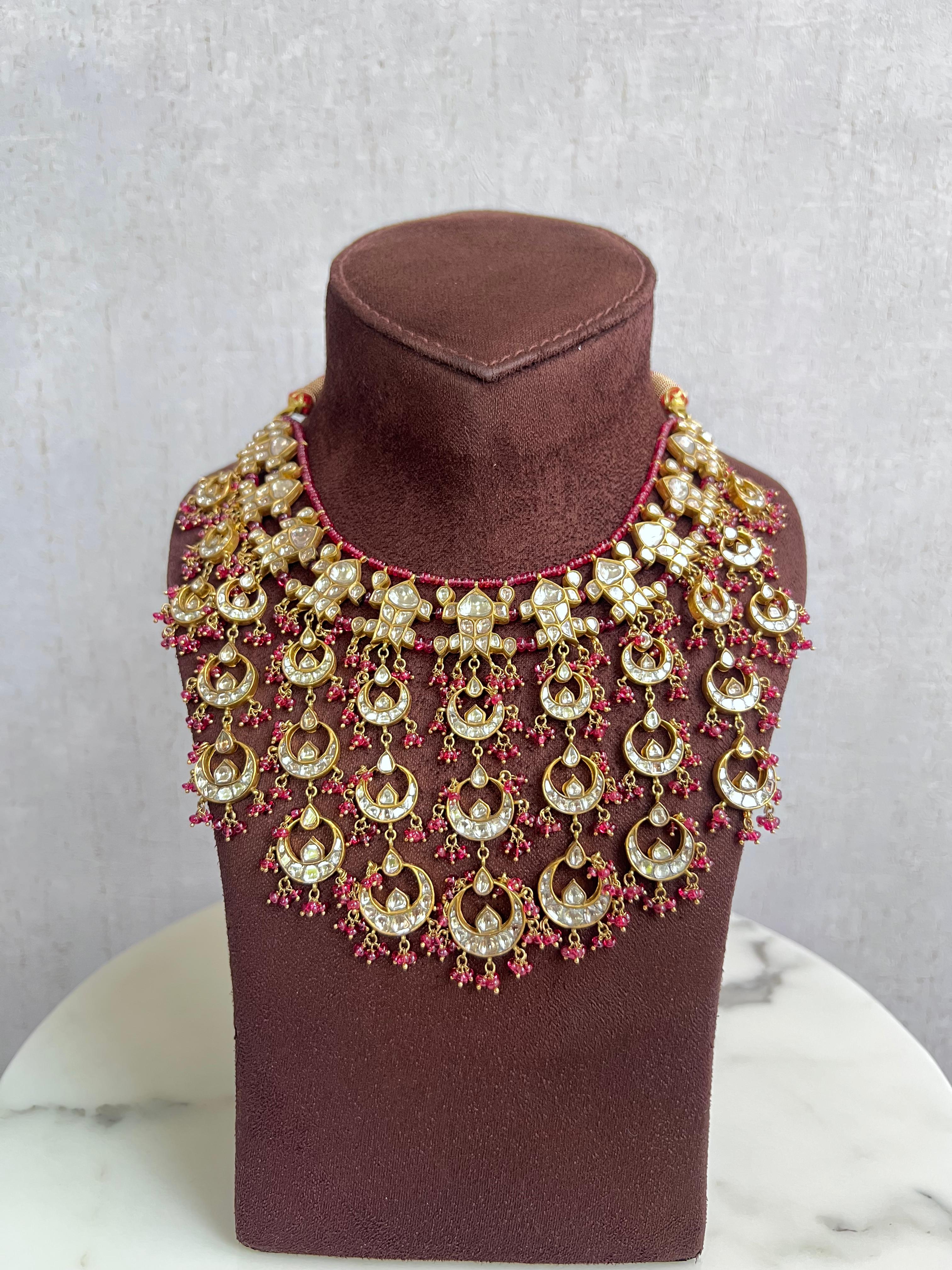 Kundan Bridal Choker with Ruby Beads Kundan Bridal Choker with Ruby Beads